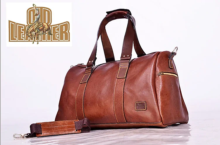 Old Leather Oversized Travel Bag