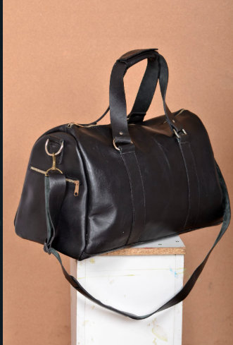 Old Leather Oversized Travel Bag - Image 2